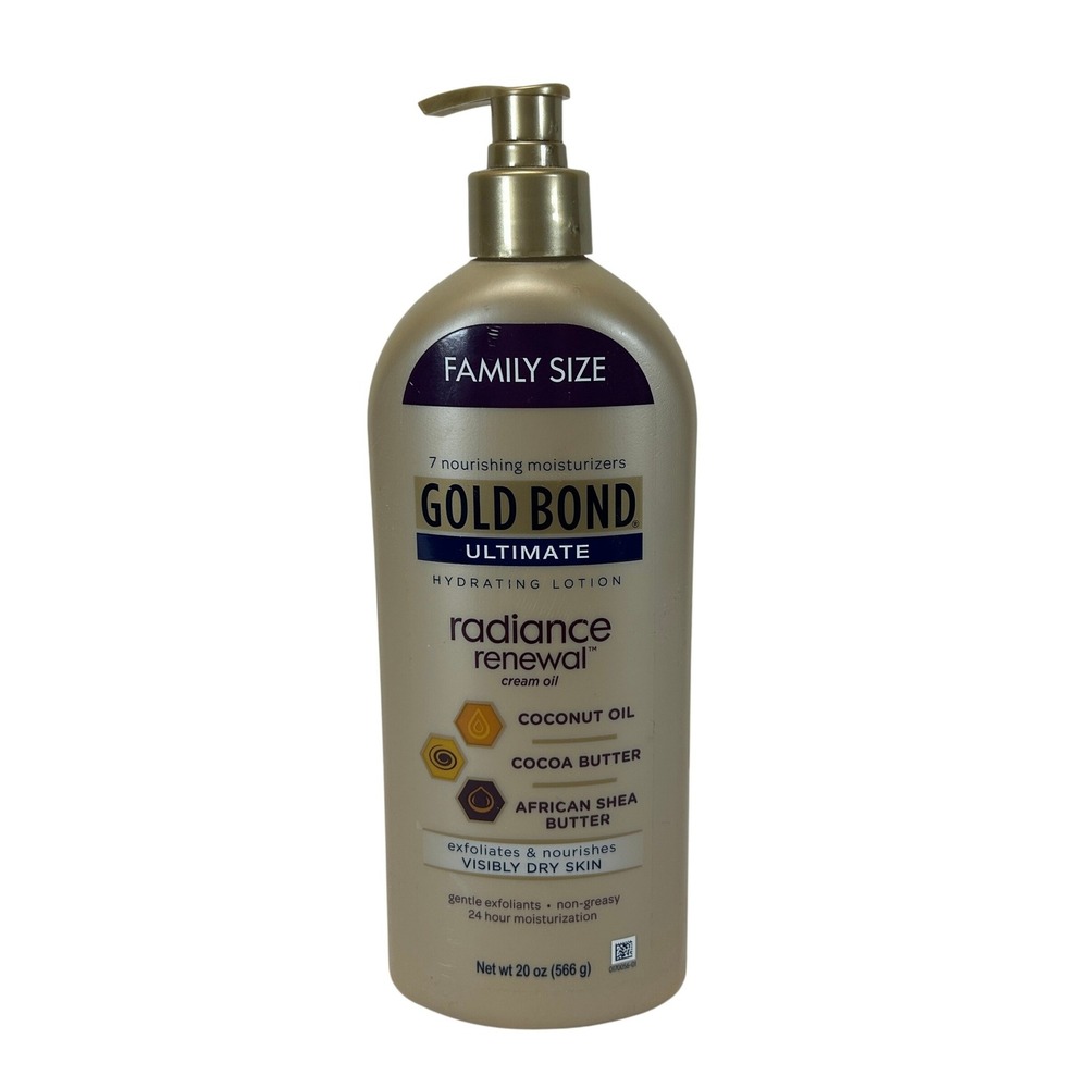 Gold Bond Ultimate Radiance Renewal Hydrating Lotion 20oz Family Size Cream Oil